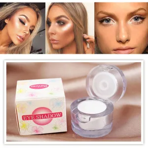 New Brand 2 in 1 Eye Make Up Face Brighten Highlighter Shining Shimmer Powder Pigment White Color Single Eyeshadow Palette